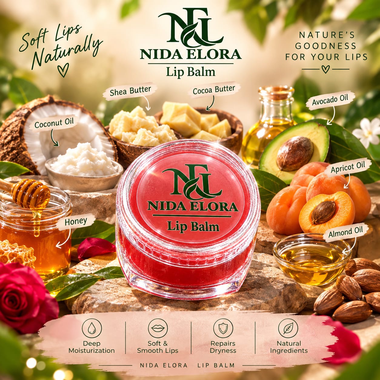 Nida Elora Lip Balm – Nature’s Goodness for Your Lips