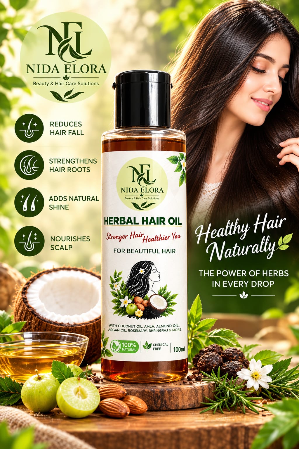 Nida EloraHerbal Hair Growth Oil